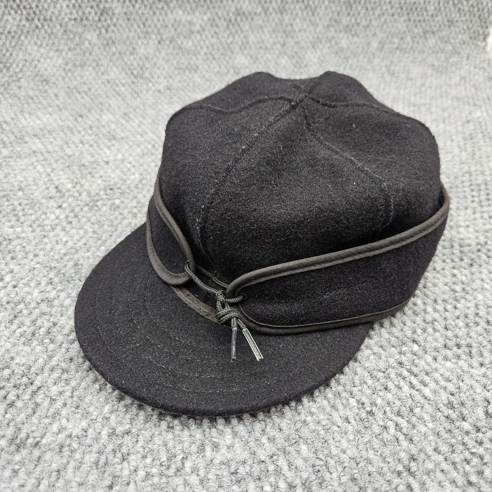 Stormy Kromer Mens 7 1/2 Black Gore-Tex‎ Cabelas Wool Cap Earband Winter Hunting